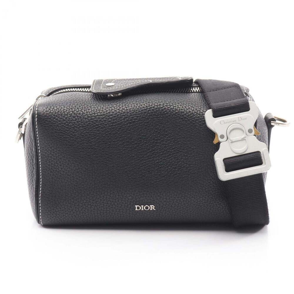 CHRISTIAN DIOR Black Leather Shoulder Bag